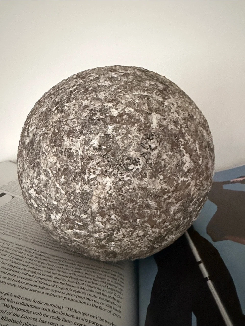 Restoration Hardware Rustic Brown Stone Sphere Accent